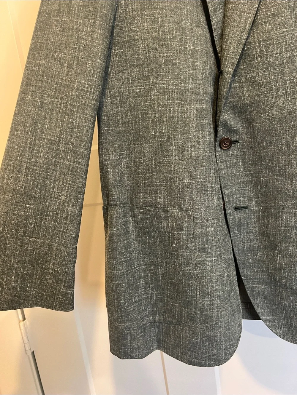 Men's Sid Mashburn Textured Green Blazer - Classic Single-Breasted Jacketr